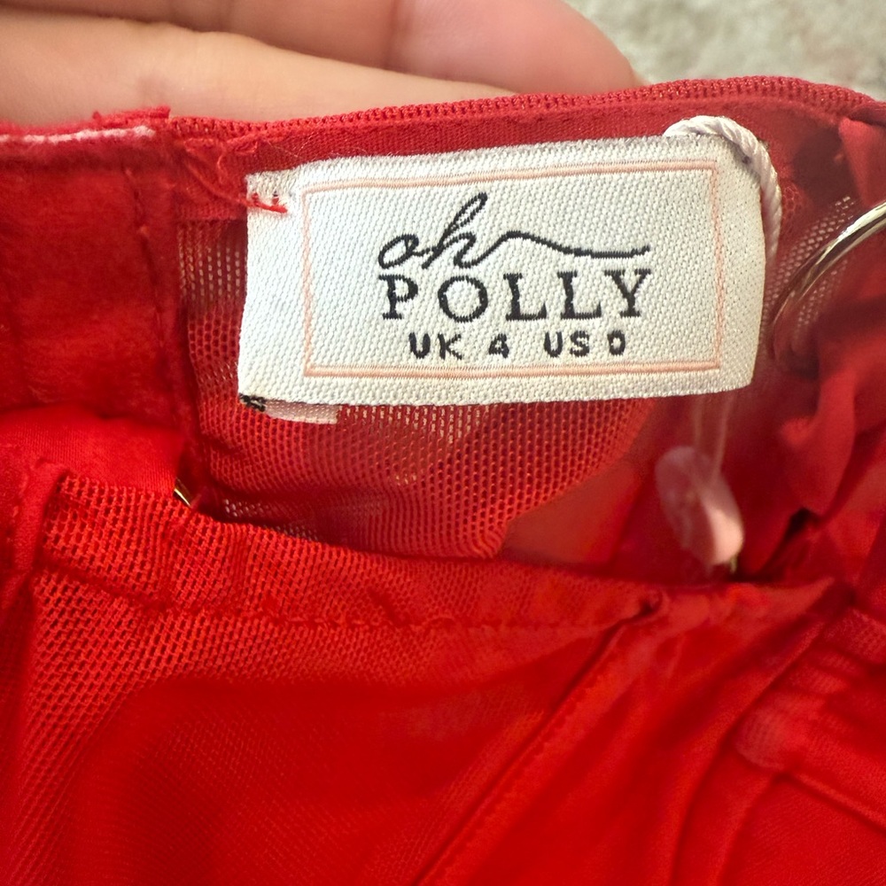 Oh Polly Red Bustier Crop Top - Picture 5 of 5